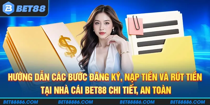 Hướng dẫn các bước đăng ký, nạp tiền và rút tiền tại nhà cái BET88 chi tiết, an toàn